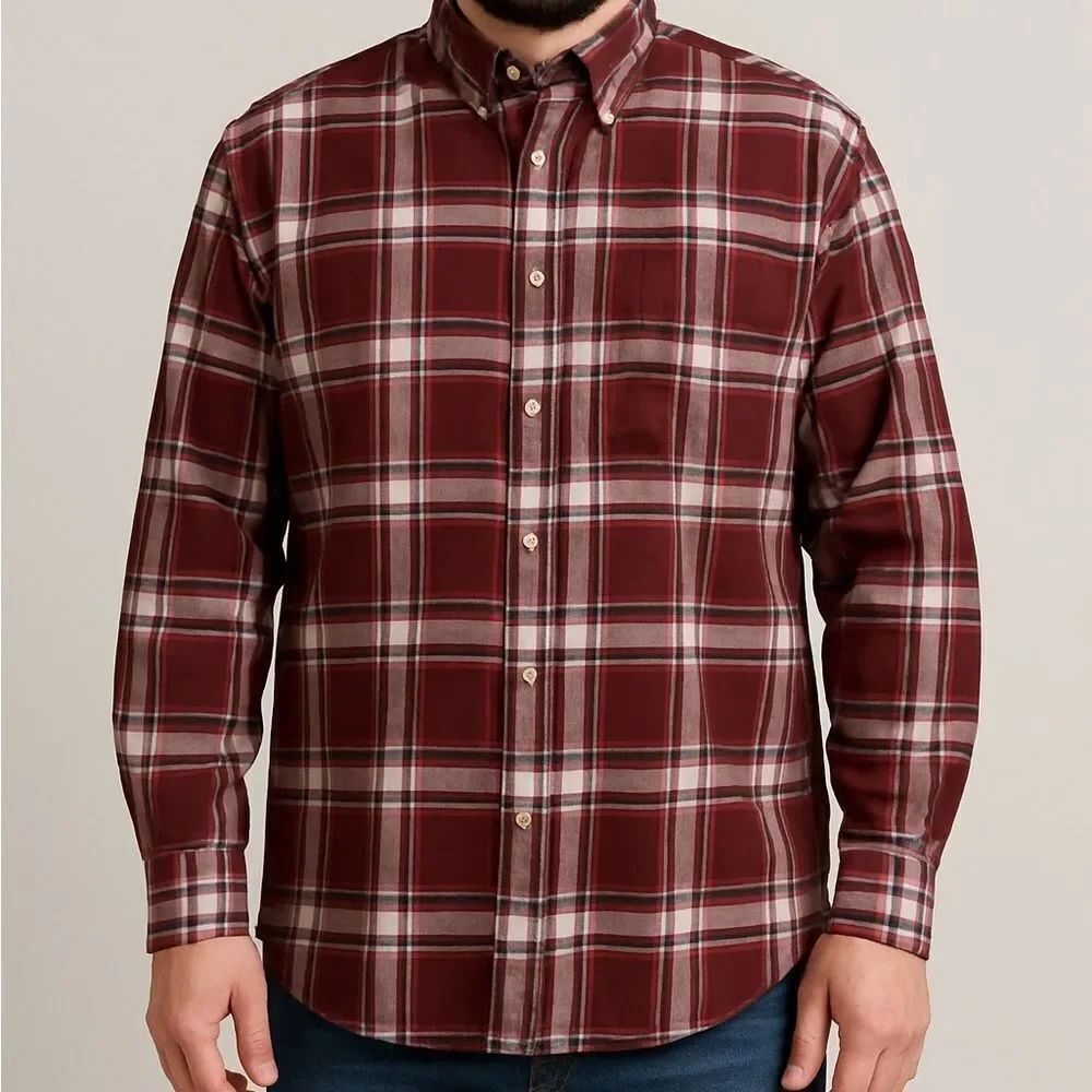 Bass Pro Shops Men’s Button Down Plaid Flannel Shirt Size XL